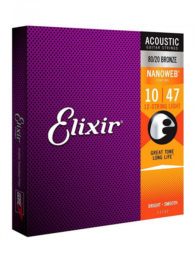 Струны для 12-стр акустической гитары Elixir 11152  010 - .047 -.010 - .027