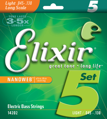 Струны для бас-гитар Elixir 14202 45-130 5-Strings