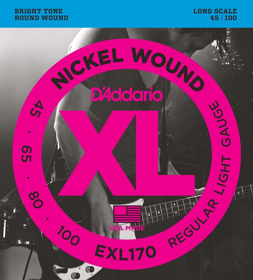 Струны для бас гитар D'Addario EXL170