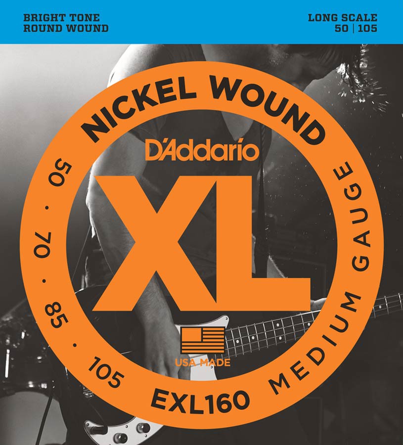 Струны для бас гитар D'Addario EXL160