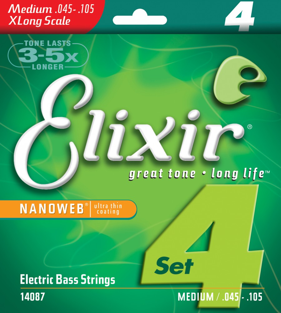 Струны для бас-гитар Elixir 14087 45-105 4-Strings