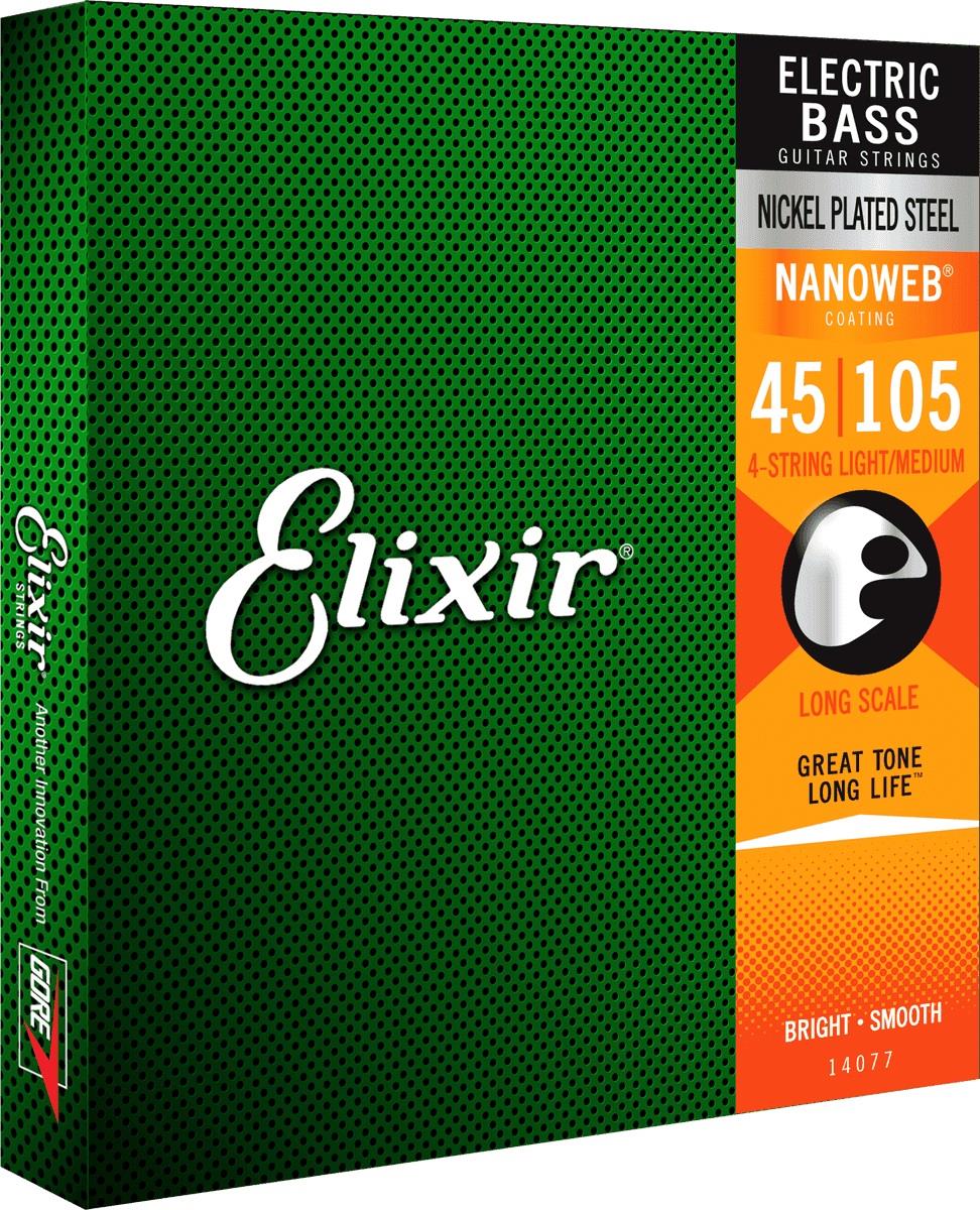Струны для бас-гитар Elixir 14077 45-105 4-Strings