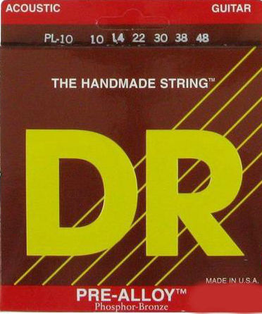 Струны для акустической гитары DR PL-10 (10-48) Pre-Alloy