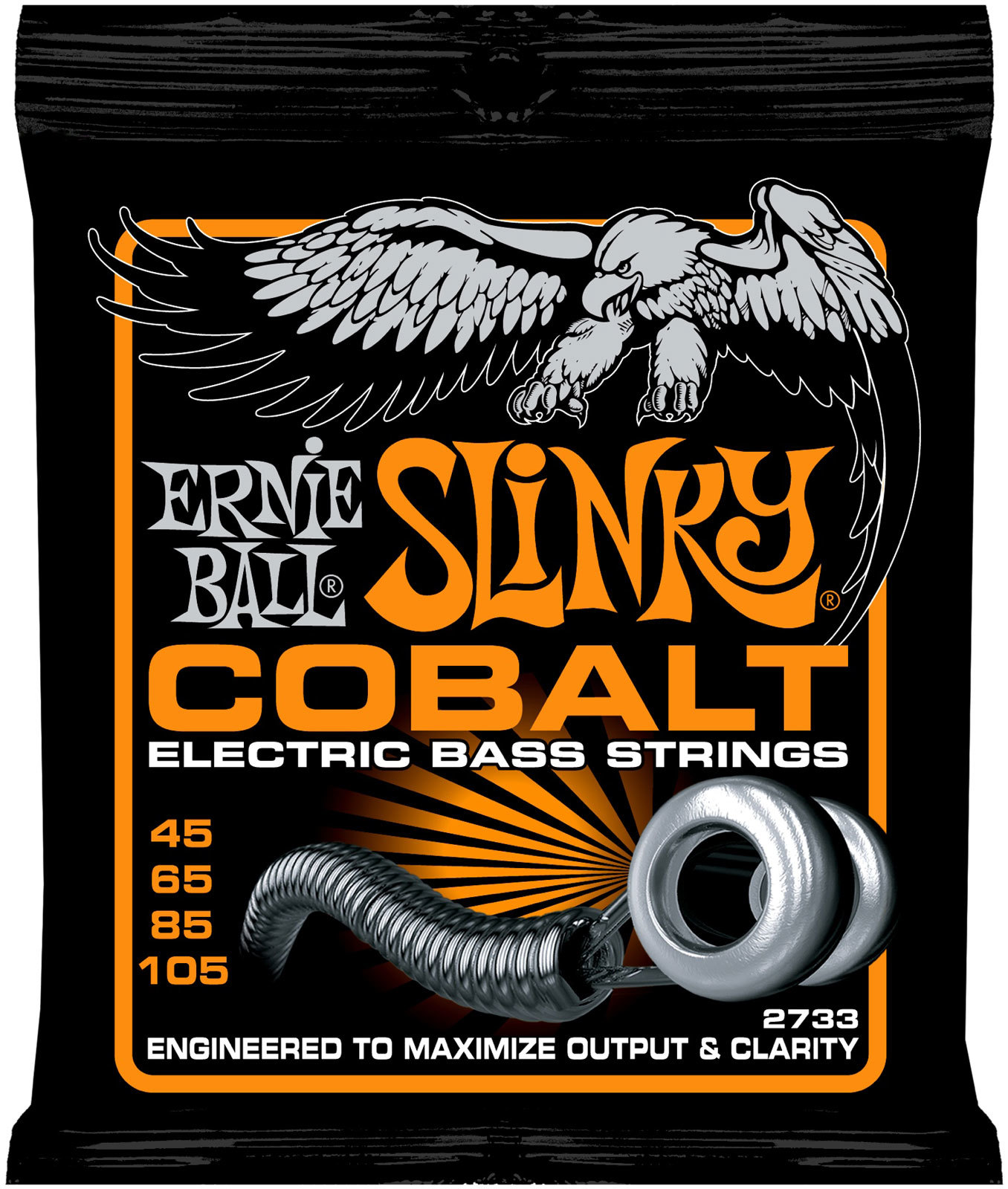 Струны для бас-гитары Ernie Ball 2733 Cobalt Bass Hybrid Slinky (45-105)