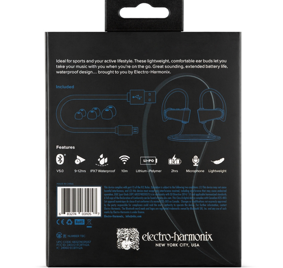 Наушники Electro-Harmonix Bluetooth SPORT BUDS