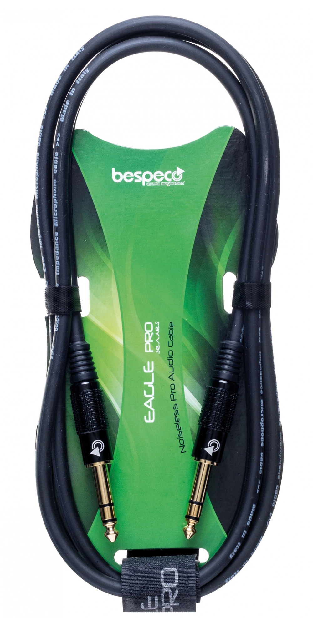 Инструментальный кабель Bespeco EASS300 с прямыми разъемами стерео 6,3 мм