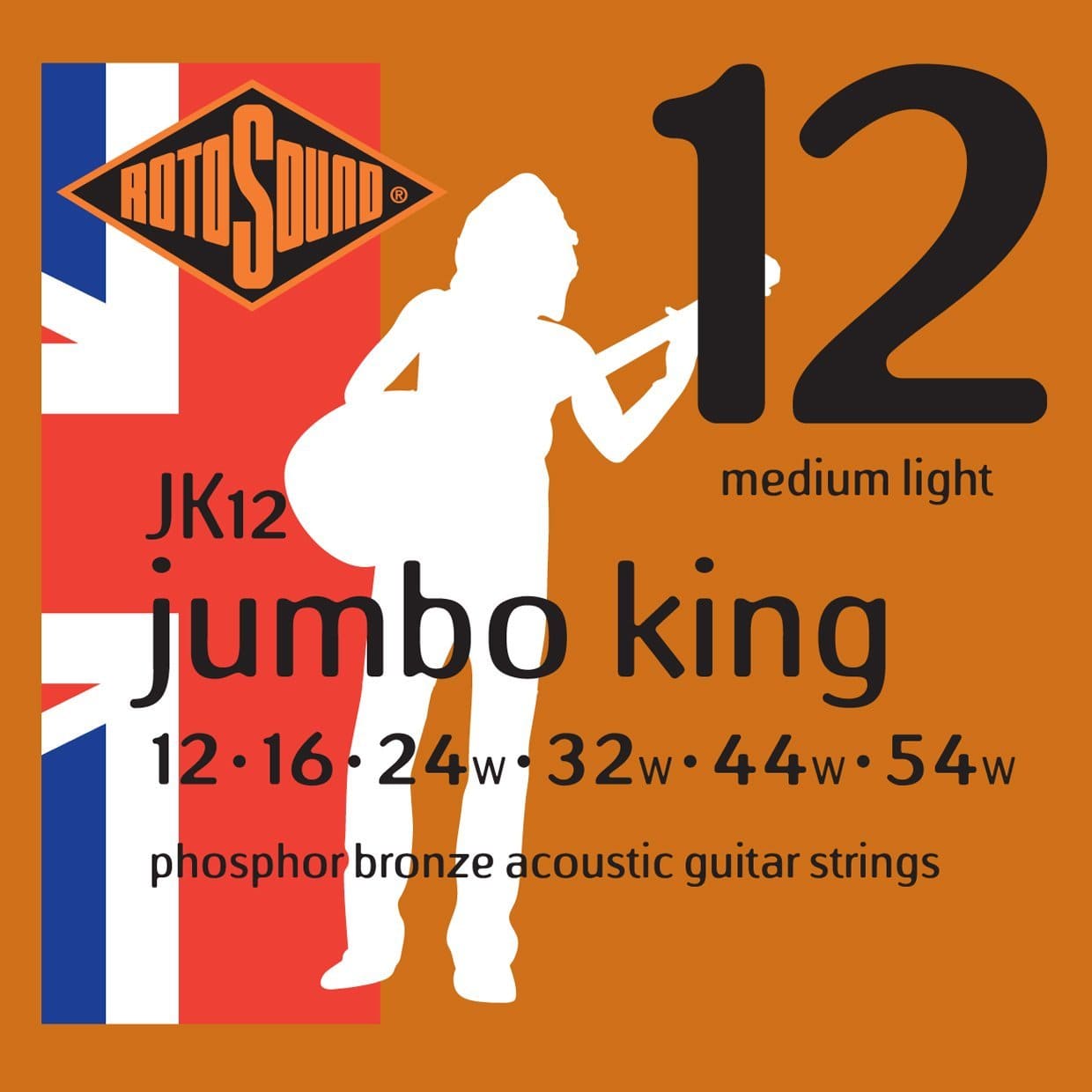 Струны для акустической гитары Rotosound JK12 12-54