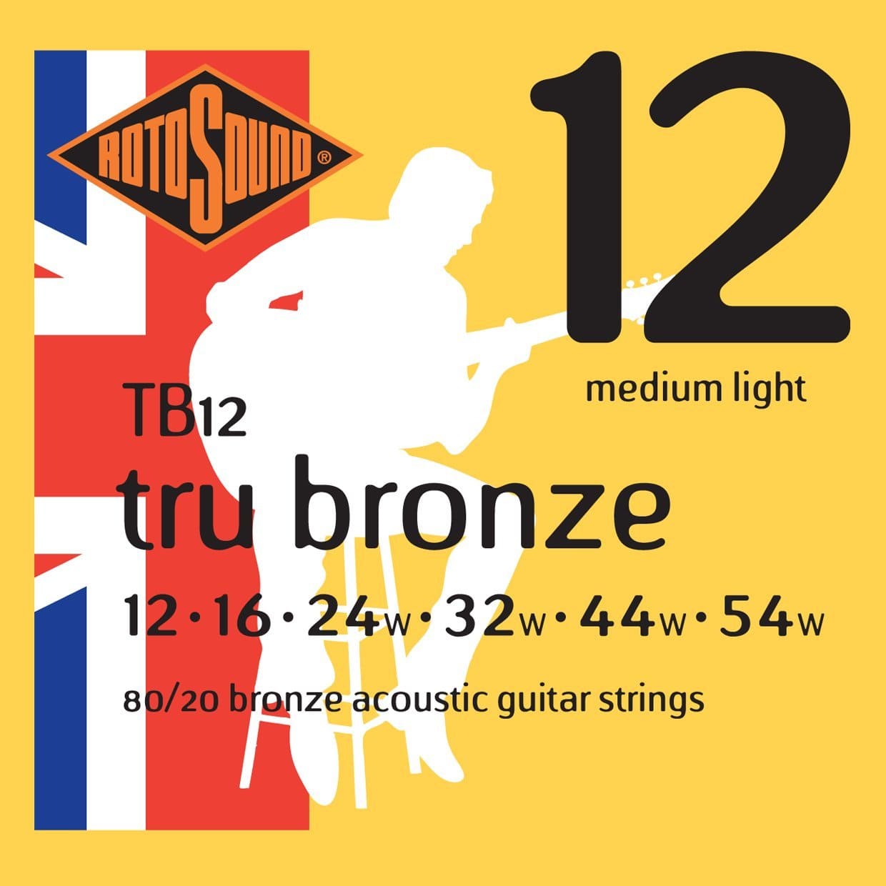 Струны для акустической гитары Rotosound TB12 12-54