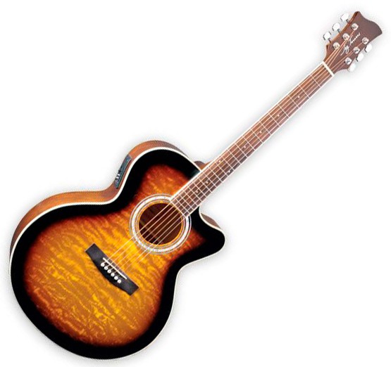 Электроакустическая гитара Jay Turser JTA424-QCET-TSB