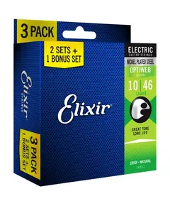 Струны для электрогитары ELIXIR 16552 Optiweb ® 10-46 Bonus pack