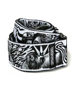Гитарный ремень Dunlop ILD04 STRAP I LOVE DUST SKULLS - B/W - E