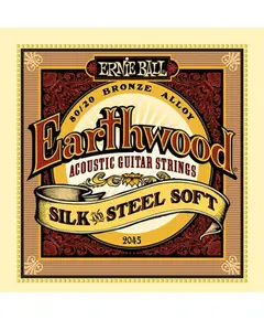 Струны для акустической гитары Ernie Ball 2045 Silk&Steel Bronze 11-52
