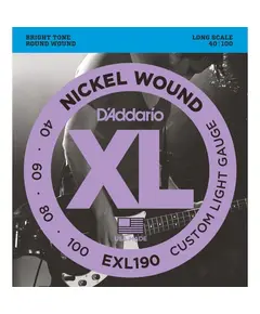 Струны для бас-гитары D`Addario EXL190 40-100