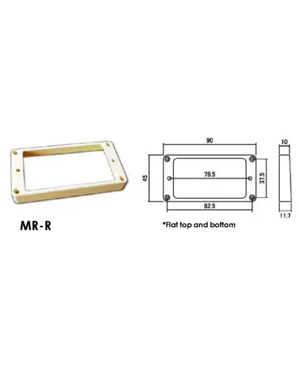 Hosco MR-RI. Рамка бриджевого хамбакера (Flat top).