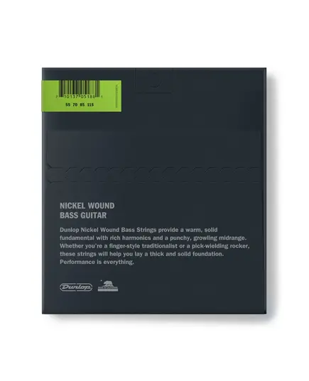 Струны для бас-гитары Dunlop DBN55115 BASS-NKL HVY 55-115, Long Scale.
