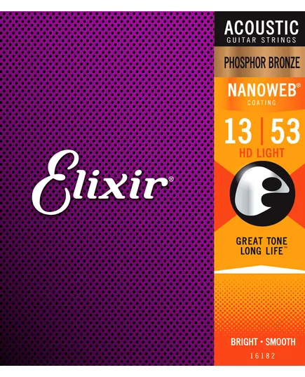 Струны для акустической гитары Elixir 16182 13-53 HD Light