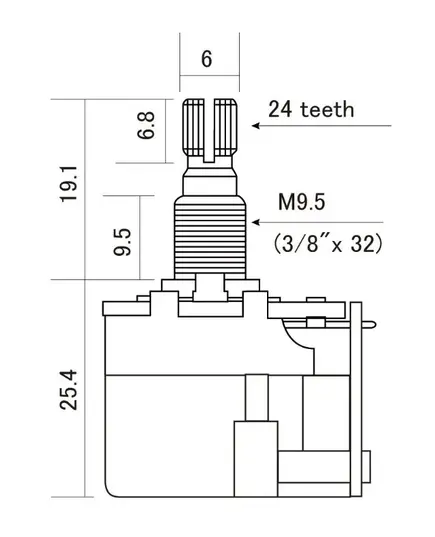 Потенциометр CTS-A250-PP