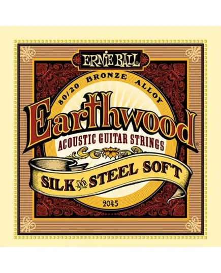 Струны для акустической гитары Ernie Ball 2045 Silk&Steel Bronze 11-52