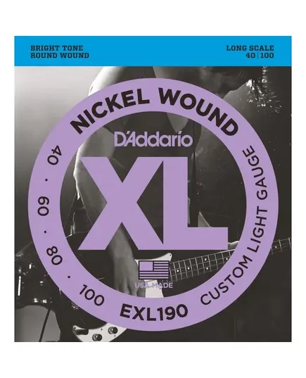 Струны для бас-гитары D`Addario EXL190 40-100